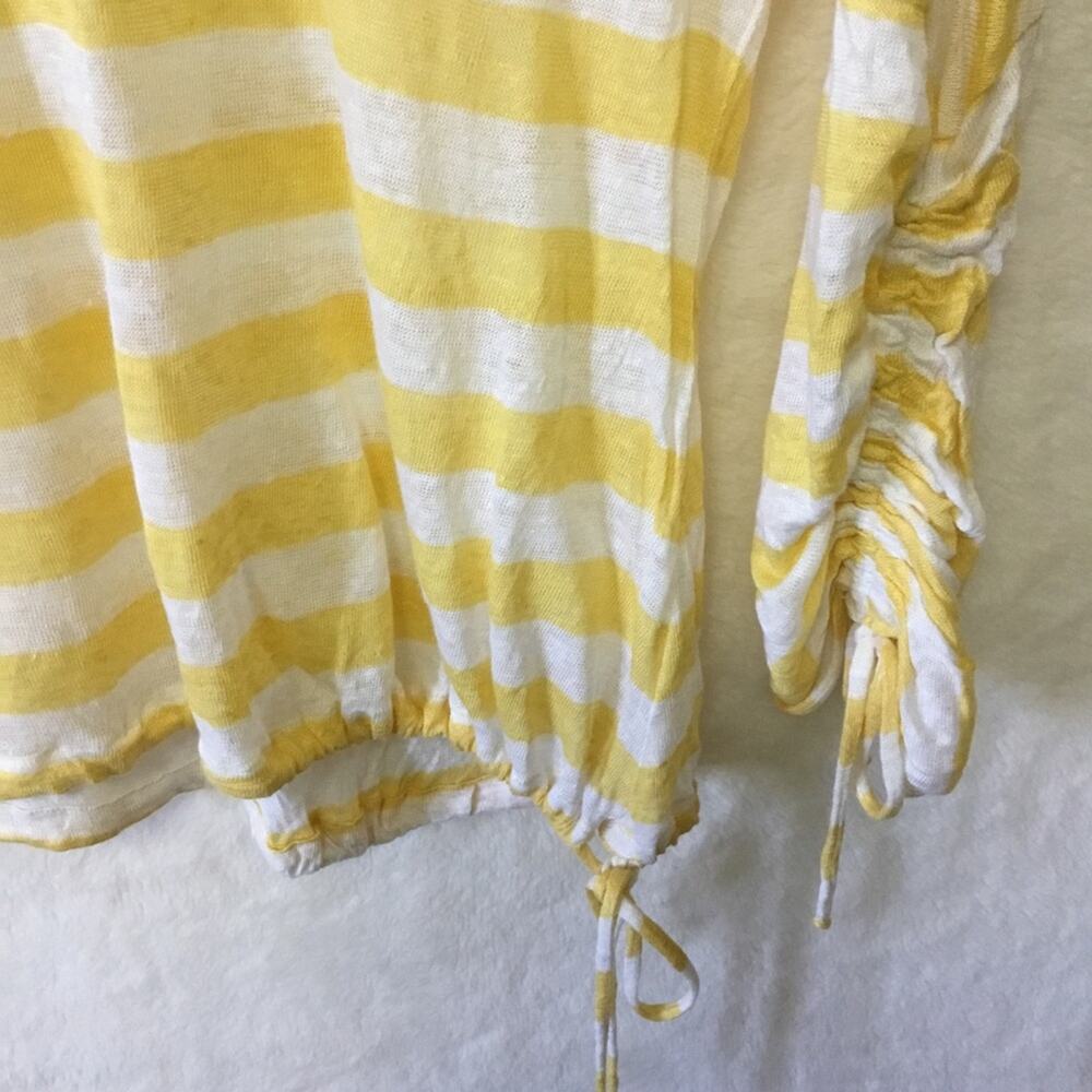 Coldwater Creek Yellow Stripped Long Sleeve Shirt - Picture 4 of 9